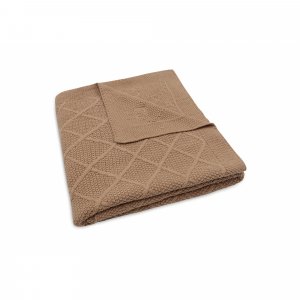 Couverture bébé 100x150 cm check knit biscuit Jollein