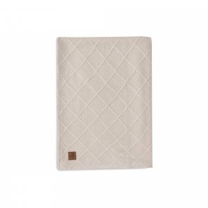 Couverture bébé 75x100 cm check knit teddy fleece oatmeal Jollein