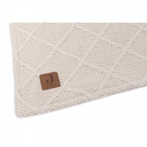 Couverture bébé 75x100 cm check knit teddy fleece oatmeal Jollein