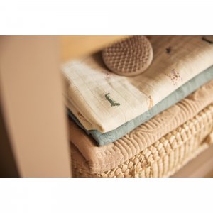 Couverture bébé 100x150 cm jungle jambo biscuit et oatmeal Jollein