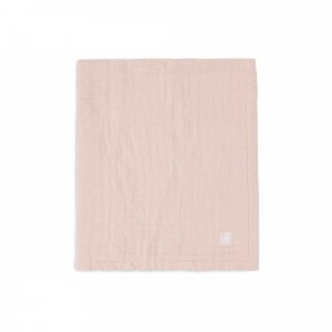 Couverture berceau 75x100 cm gaze de coton jacquard wild rose Jollein