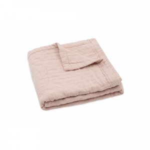 Couverture berceau 75x100 cm gaze de coton jacquard wild rose Jollein