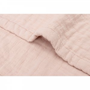 Couverture berceau 75x100 cm gaze de coton jacquard wild rose Jollein