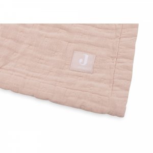 Couverture berceau 75x100 cm gaze de coton jacquard wild rose Jollein