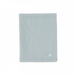Couverture berceau 75x100 cm gaze de coton jacquard sea green Jollein