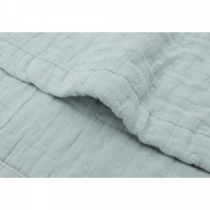 Couverture berceau 75x100 cm gaze de coton jacquard sea green Jollein