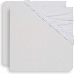 Lot de 2 drap housse molleton 60 x 120 cm white Jollein