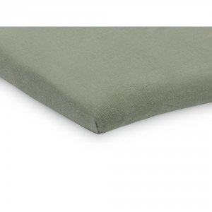 Lot de 2 draps housses 75 x 95 cm jersey pour tapis de parc ash green Jollein