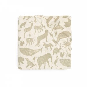 Drap housse berceau 40x80 cm jersey animals olive Jollein