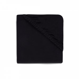 Drap housse ø95cm en jersey matelas de parc black Jollein