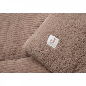 Tapis de parc bébé 100 x 100 cm cloudy rib milky coffee Jollein