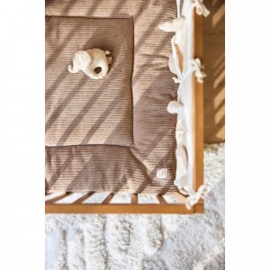 Tapis de parc bébé 100 x 100 cm cloudy rib milky coffee Jollein