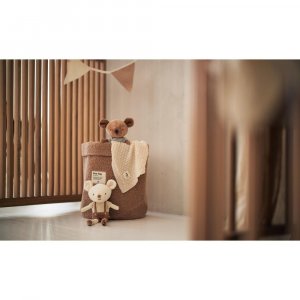 Panier de rangement 35x30 cm bouclette biscuit Jollein