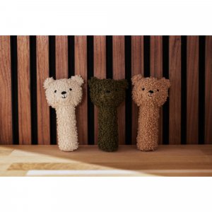Hochet ours bouclette teddy bear biscuit Jollein