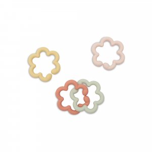 Anneaux de dentition silicone bébé flowers Jollein