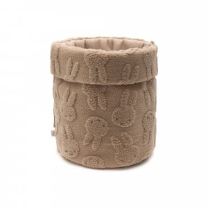 Panier de rangement 35 x 30 cm miffy jacquard teddy biscuit Jollein