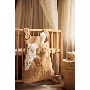 Panier de rangement 35 x 30 cm miffy jacquard teddy biscuit Jollein