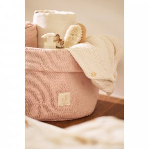 Panier de rangement cosy knit wild rose Jollein