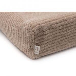 Housse matelas à langer 50 x 70 cm cloudy rib milky coffee Jollein