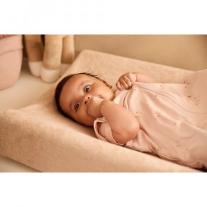 Lot de 2 housses matelas à langer éponge 50 x 70 cm blush et wild rose Jollein