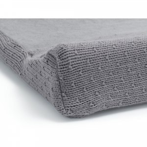 Housse matelas à langer 50x70 cm bliss knit storm grey Jollein