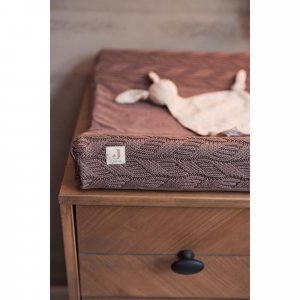 Housse matelas à langer 50x70 cm spring knit chestnut Jollein