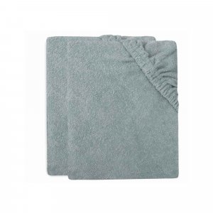 Lot de 2 housses matelas à langer éponge 75 x 85 cm sea green Jollein