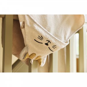 Cape de bain bébé éponge 75x75 cm charlie Jollein