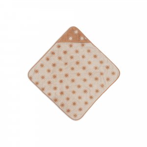 Cape de bain bébé éponge 75x75 cm jacquard sun Jollein