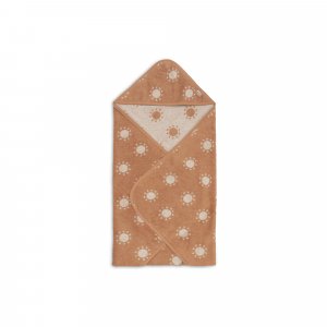 Cape de bain bébé éponge 75x75 cm jacquard sun Jollein