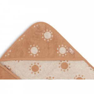 Cape de bain bébé éponge 75x75 cm jacquard sun Jollein