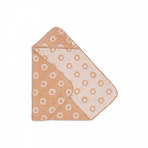 Cape de bain bébé éponge 75x75 cm jacquard flower Jollein