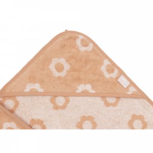 Cape de bain bébé éponge 75x75 cm jacquard flower Jollein