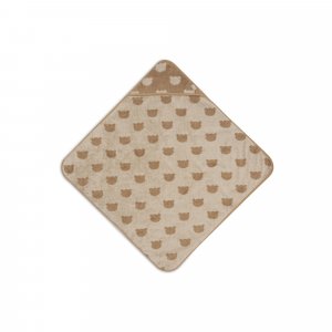 Cape de bain bébé éponge 75x75 cm jacquard teddy bear Jollein