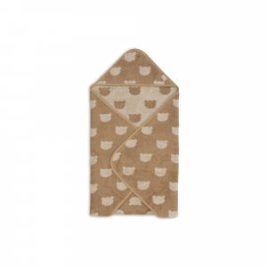 Cape de bain bébé éponge 75x75 cm jacquard teddy bear Jollein