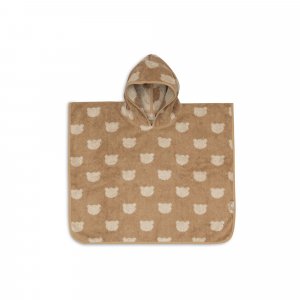 Poncho de bain éponge jacquard réversible 1-3 ans teddy bear Jollein