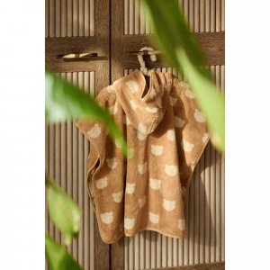 Poncho de bain éponge jacquard réversible 1-3 ans teddy bear Jollein