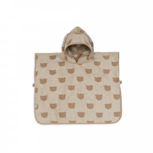 Poncho de bain éponge jacquard réversible 1-3 ans teddy bear Jollein