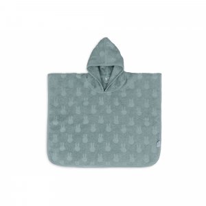 Poncho de bain éponge miffy jacquard sea green Jollein