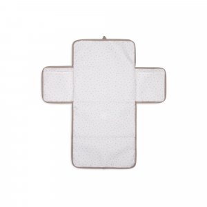 Tapis à langer nomade cloudy rib milky coffee Jollein