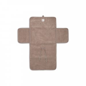Tapis à langer nomade cloudy rib milky coffee Jollein