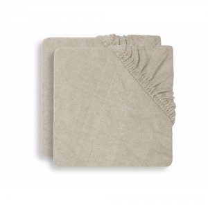 Lot de 2 housses matelas à langer éponge 50 x 70 cm nougat Jollein