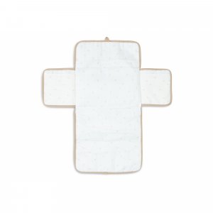 Tapis à langer nomade gaze de coton biscuit Jollein