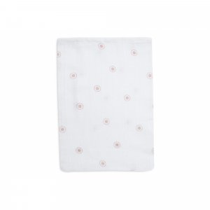 Lot de 2 gants de toilette gaze de coton paisley halo rose Jollein