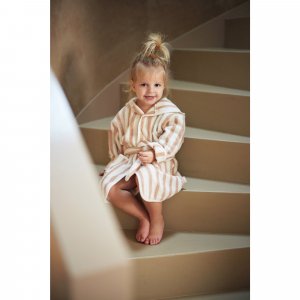 Peignoir enfant éponge 1-2 ans stripe wild rose Jollein