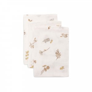 Lot de 3 gants de toilette gaze de coton riverside Jollein