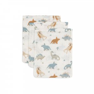 Lot de 3 gants de toilette gaze de coton roarsome Jollein