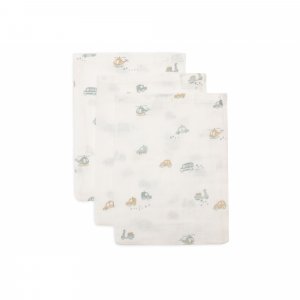 Lot de 3 gants de toilette gaze de coton on the go Jollein