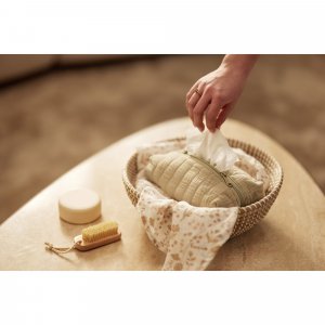 Trousse rangement lingettes olive green Jollein