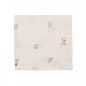 Lot de 3 langes en coton 31 x 31 cm animal friends Jollein